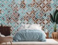 FOTOTAPETA DO SALONU SYPIALNI KAFLE MOZAIKA RETRO