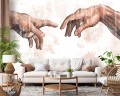 NOWOCZESNA FOTOTAPETA 3D DO SALONU SYPIALNI DŁONIE DOTYK