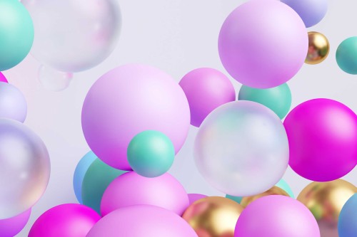 NOWOCZESNA FOTOTAPETA DO SALONU SYPIALNI KOLOROWE KULE 3D 