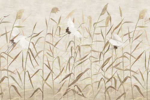 FOTOTAPETA DO SALONU SYPIALNI DRZEWO PTAKI NATURA 