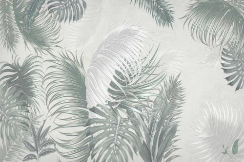 FOTOTAPETA DO SALONU SYPIALNI NOWOCZESNE LIŚCIE NATURA