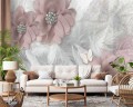 FOTOTAPETA DO SALONU SYPIALNI ELEGANCKIE KWIATY 3D