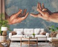 FOTOTAPETA DO SALONU SYPIALNI DŁONIE DOTYK 