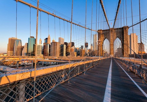 FOTOTAPETA DO SALONU SYPIALNI MOST WIDOK NA MIASTO NEW YORK