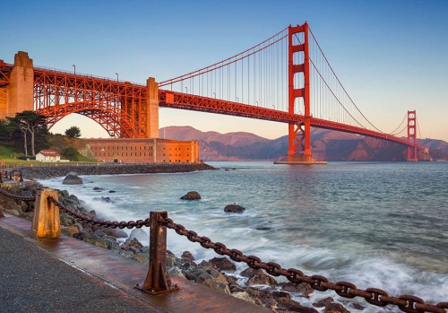 FOTOTAPETA DO SALONU SYPIALNI Golden Gate MOST