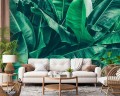 FOTOTAPETA NA ŚCIANĘ DO SALONU SYPIALNI ZIELONE LIŚCIE