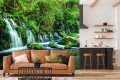 FOTOTAPETA DO SALONU SYPIALNI ZIELEŃ WODOSPADY LAS NATURA