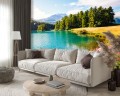 FOTOTAPETA DO SALONU SYPIALNI KRAJOBRAZ POLANA JEZIORO