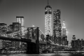 FOTOTAPETA DO SALONU SYPIALNI CZARNO BIAŁY MOST MANHATTAN