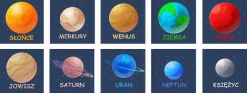 MAGNESY NA LODÓWKĘ DLA DZIECI KOSMOS PLANETY