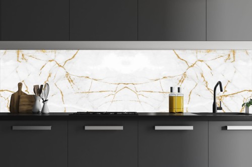 NOWOCZESNA FOTOTAPETA DO KUCHNI ZMYWALNA GOLD MARBLE 