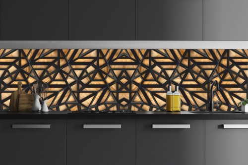 FOTOTAPETA DO KUCHNI ZMYWALNA GEOMETRYCZNE WZORY