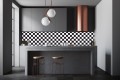 FOTOTAPETA DO KUCHNI ZMYWALNA SZACHOWNICA BLACK WHITE