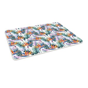 Podłogowa mata winylowa pod fotel krzesło TROPIKALNE KWIATY