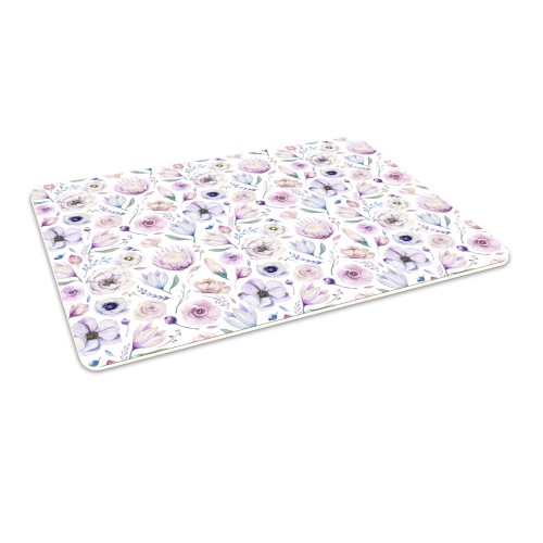 Podłogowa mata winylowa pod fotel krzesło PASTELOWE KAWIATY