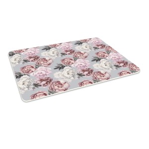 Podłogowa mata winylowa pod fotel krzesło RÓŻE KWIATY