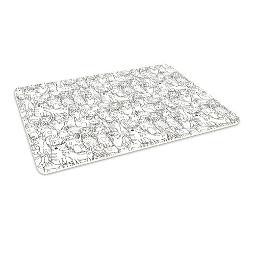 Podłogowa mata winylowa pod fotel krzesło KOT KOTKI