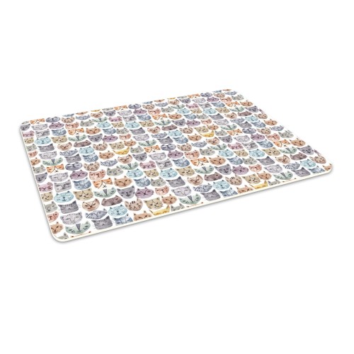 Podłogowa mata winylowa pod fotel krzesło KOLOROWE KOTKI