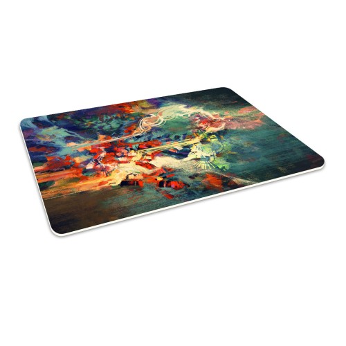 Podłogowa mata winylowa pod fotel krzesło ABSTRAKCJA KOLORY