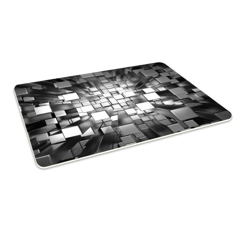 Podłogowa mata winylowa pod fotel krzesło KWADRATY 3D 