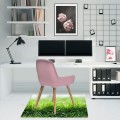 Antypoślizgowa mata winylowa pod fotel krzesło ZIELONA TRAWA ROSA 