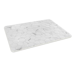 Antypoślizgowa mata winylowa pod fotel krzesło MARMURKOWY HEKSAGON