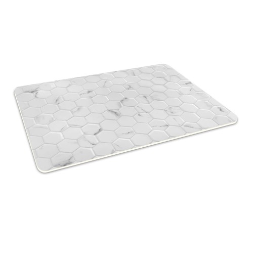 Antypoślizgowa mata winylowa pod fotel krzesło MARMURKOWY HEKSAGON