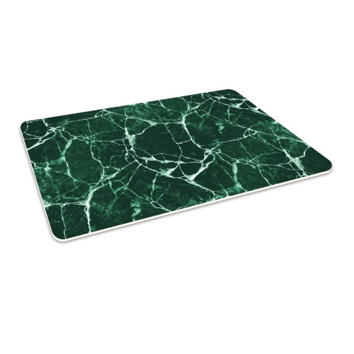 Podłogowa elegancka mata winylowa pod fotel krzesło zielony marmur