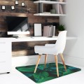 Antypoślizgowa mata winylowa pod fotel krzesło ZIELONE LIŚCIE 
