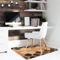 Podłogowa mata winylowa pod fotel krzesło GEOMETRIA DREWNO 