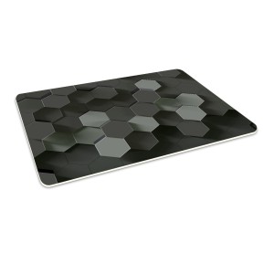 Podkładka winylowa pod fotel krzesło CZARNE HEKSAGONY 3D