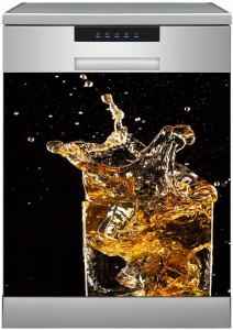 Naklejka na zmywarkę Whiskey Alkohol Kostki Lodu