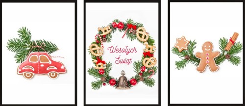 Plakaty świąteczne ZESTAW PLAKATÓW Boże Narodzenie Święta 
