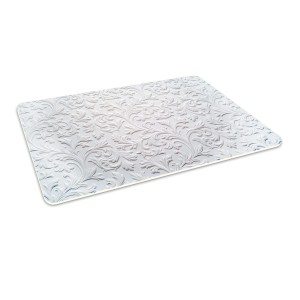 Antypoślizgowa mata podłogowa pod fotel krzesło BIAŁE WZORY 