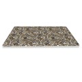 Mata podłogowa pod fotel krzesło DREWNO SREBRNE WZORY