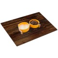 PODKŁADKA MATA pod miskę kuwetę dla psa kota CIEMNE DREWNO 