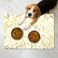 STYLOWA PODKŁADKA pod miski legowisko dla zwierząt ZŁOTE WZORY