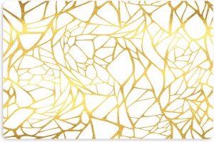 STYLOWA PODKŁADKA pod miski legowisko dla zwierząt ZŁOTE WZORY