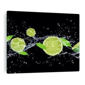Hartowana osłona płyty indukcyjnej ze szkła dekor Limonki woda limonka