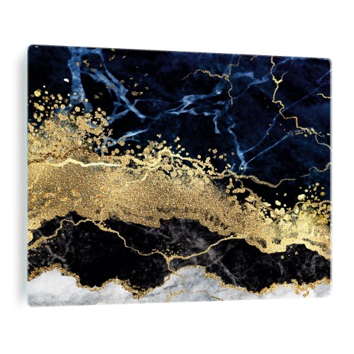 Hartowana osłona płyty indukcyjnej ze szkła abstrakcja marble granat