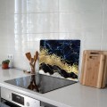 Hartowana osłona płyty indukcyjnej ze szkła abstrakcja marble granat