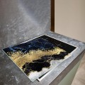 Hartowana osłona płyty indukcyjnej ze szkła abstrakcja marble granat