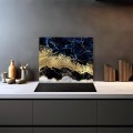 Hartowana osłona płyty indukcyjnej ze szkła abstrakcja marble granat