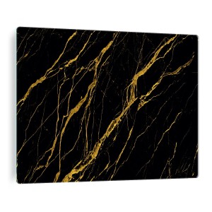 Hartowana osłona płyty indukcyjnej ze szkła marmur czarny marmur kamień