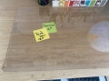 mata na biurko micke 73x50 przezroczysta 1mm z poliwęglanu ochronna