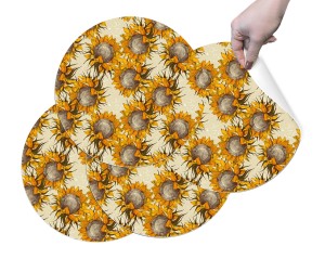 PODKŁADKI OCHRONNE MATY POD TALERZE na stół NOWOCZESNE ZMYWALNE słoneczniki