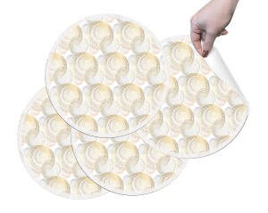 PODKŁADKI OCHRONNE MATY POD TALERZE na stół NOWOCZESNE ZMYWALNE okręgi stylowe