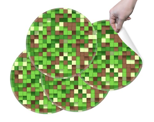 PODKŁADKI OCHRONNE MATY POD TALERZE na stół NOWOCZESNE ZMYWALNE minecraft