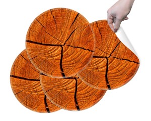 PODKŁADKI OCHRONNE MATY POD TALERZE na stół NOWOCZESNE ZMYWALNE pień drzewa