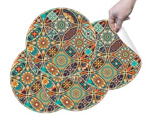 PODKŁADKI OCHRONNE MATY POD TALERZE na stół NOWOCZESNE ZMYWALNE valencia patchwork